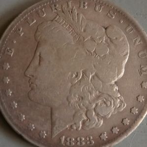 1883 S Morgan silver dollar